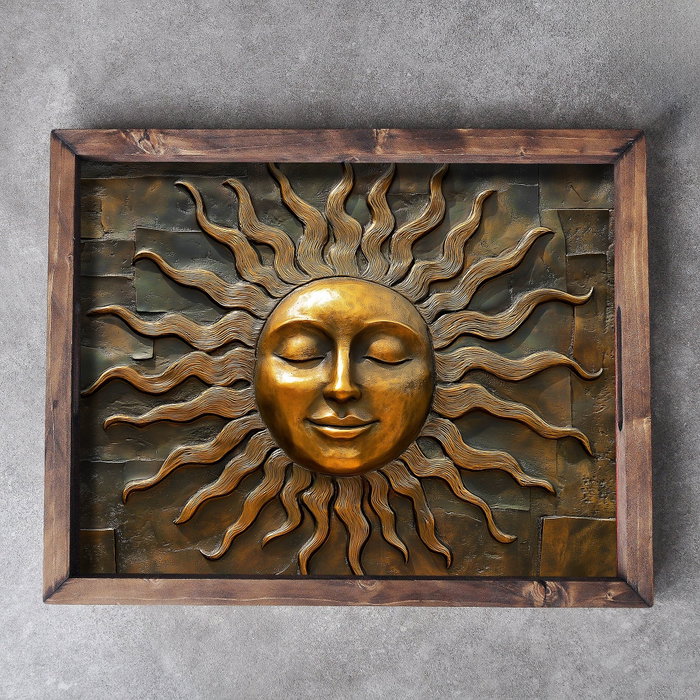 Aberto Design REF025 Bandeja de Madera Maciza para el Hogar, Impresión UV sobre MDF, 48 x 38 x 4 cm